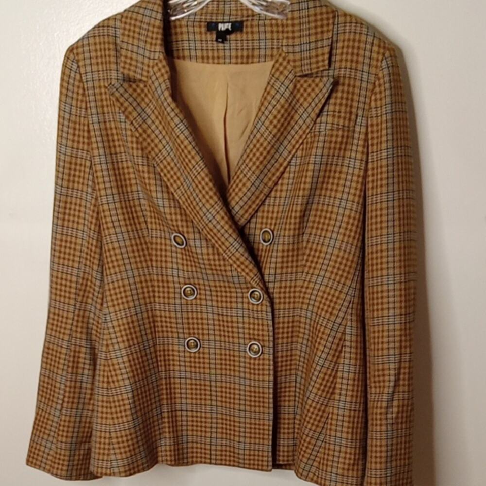 Paige Women's Londyn Plaid Single Breasted Blazer. Anthropologie Office,